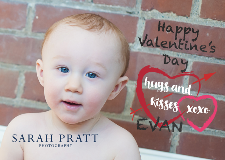 childrens valentines photo greeting